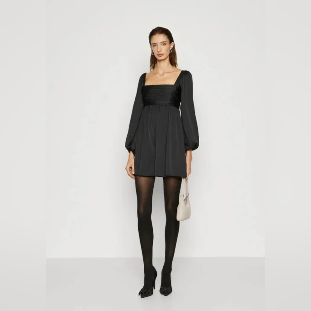 NWOT Abercrombie & Fitch Emerson Satin Long Sleeve Mini Dress, Size S